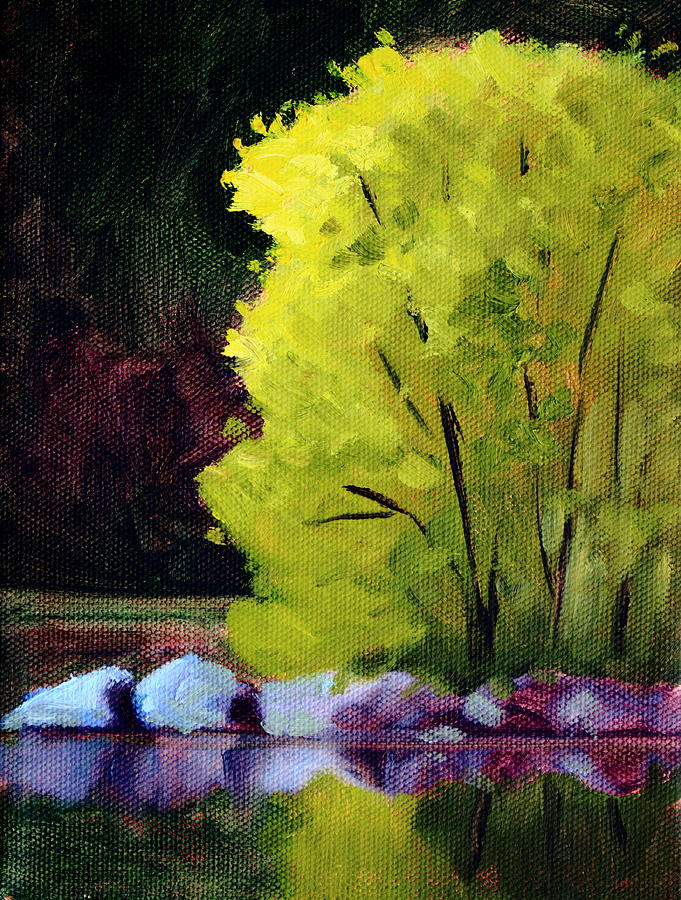 Tree Painting - Lazy River by Nancy Merkle