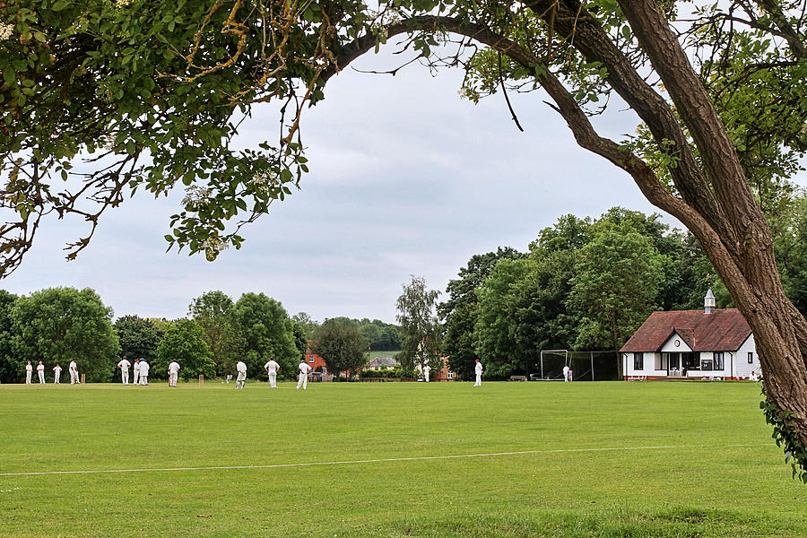 Lazy Sunday Afternoon - Cricket On The Village Green Photograph by Gill Billington