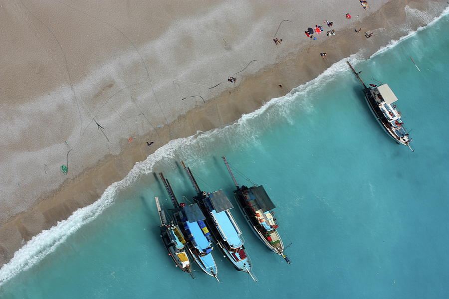 Ölüdeniz Beach From Air Photograph by Sudhamshu Hebbar