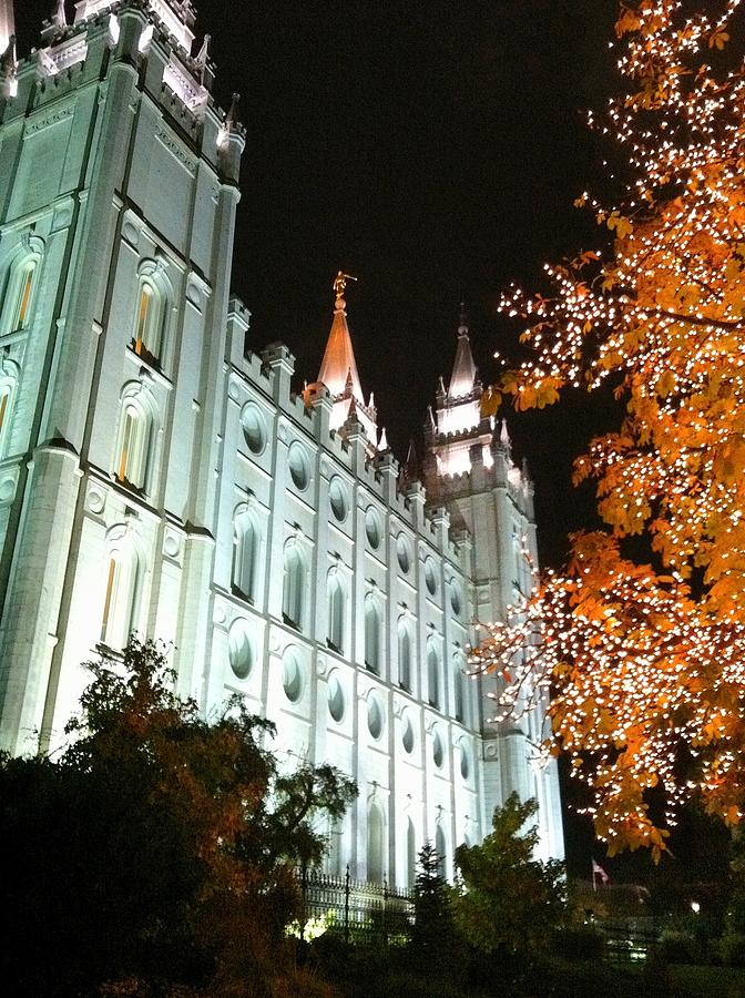 L.D.S.Temple Christmas Lights Photograph by Denny Brewer Pixels