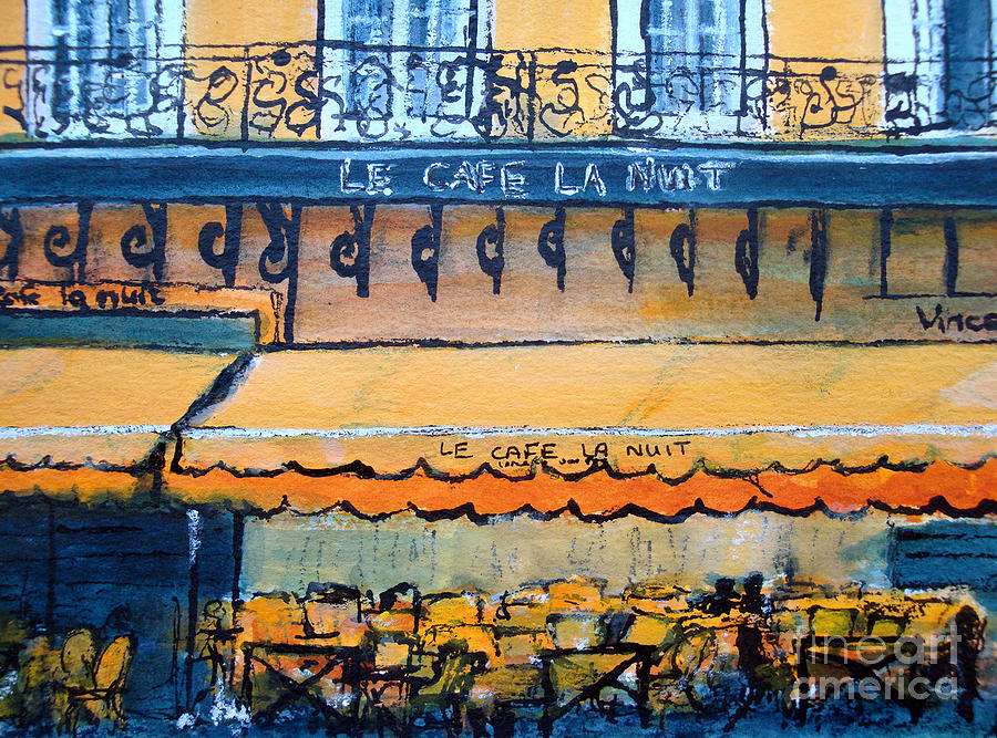 Le Cafe la Nuit Arles Painting by Jackie Sherwood