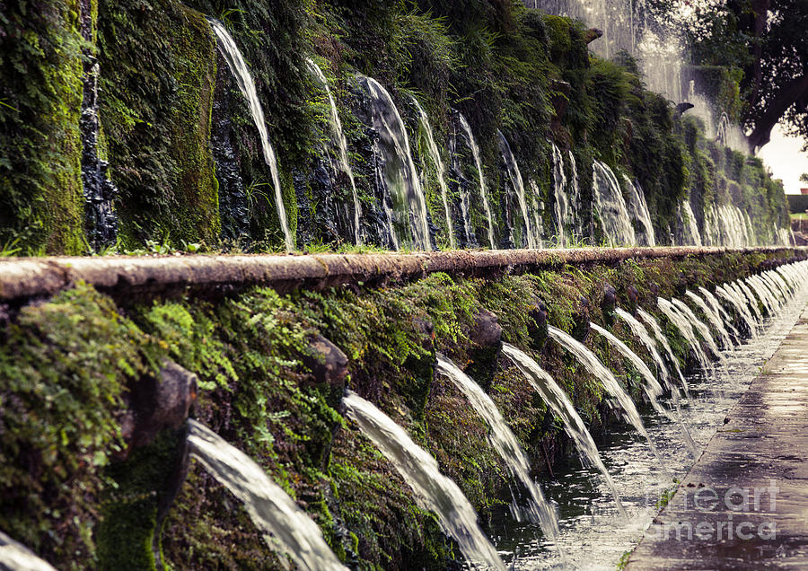 Le Cento Fontane The Hundred Fountains  at Villa dEste gardensT Photograph by Peter Noyce