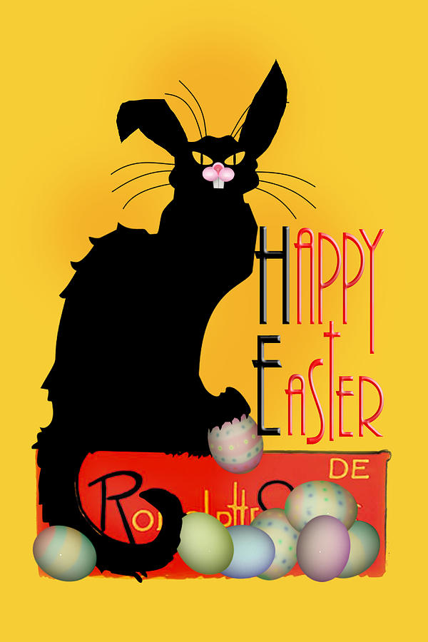 Le Chat Noir - Easter #3 Digital Art by Gravityx9   Designs