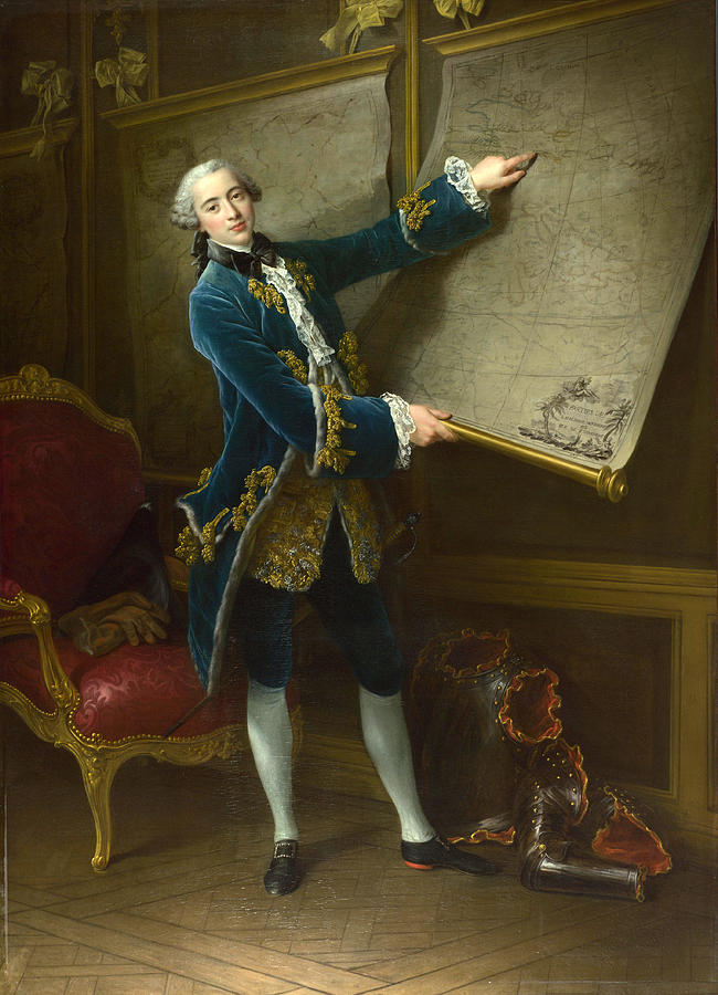 Le Comte de Vaudreuil Painting by Francois-Hubert Drouais