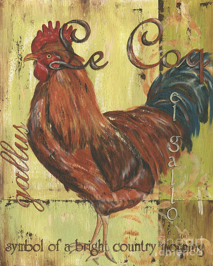 Rooster Painting - Le Coq by Debbie DeWitt