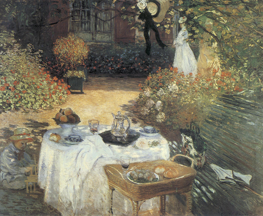 Claude Monet Painting - Le Dejeuner by Claude Monet