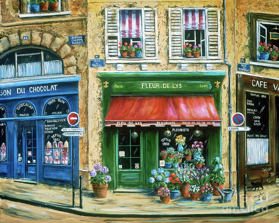 Europe Painting - Le Fleuriste by Marilyn Dunlap