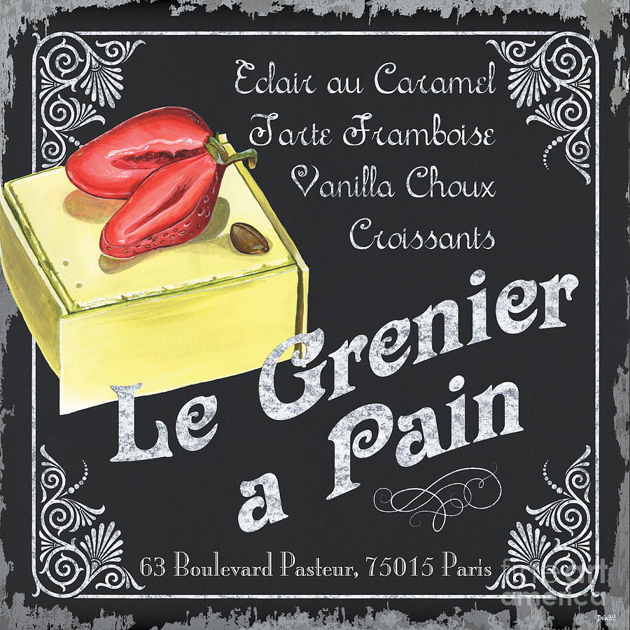Strawberry Painting - Le Grenier a Pain by Debbie DeWitt