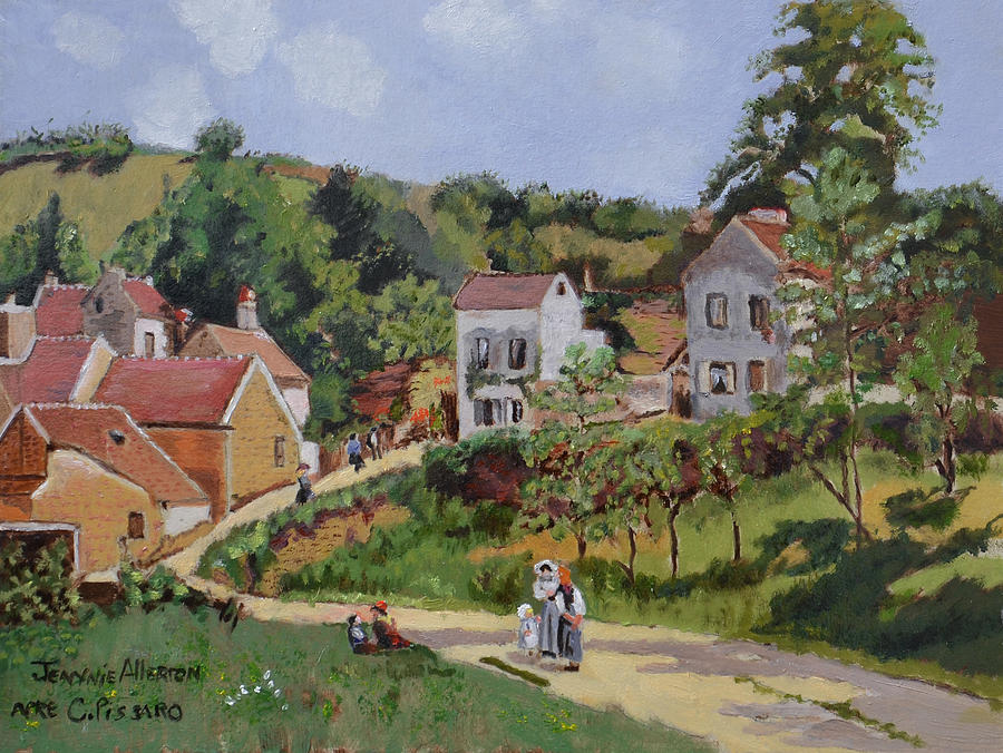 Camille Pissarro Painting - Le Hermitage After Pissarro by Jeannie Allerton