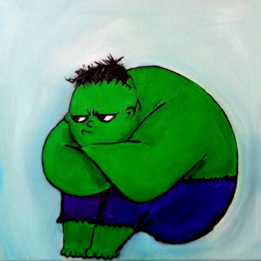 Le Hulk Incroyable Painting by Katy Hawk