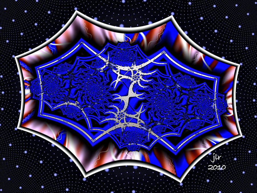 Fractal Digital Art - Le Masque by Janet Russell Fractal Digital Art - Le Masque by Janet Russell