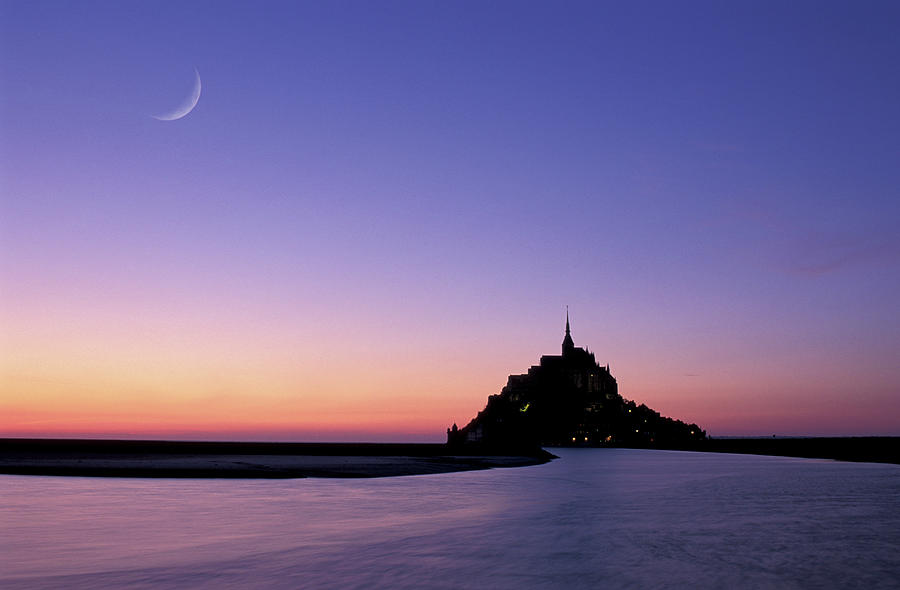 Le Mont St.michel After Sunset Photograph by Christian Heeb Le Mont St.michel After Sunset Photograph by Christian Heeb