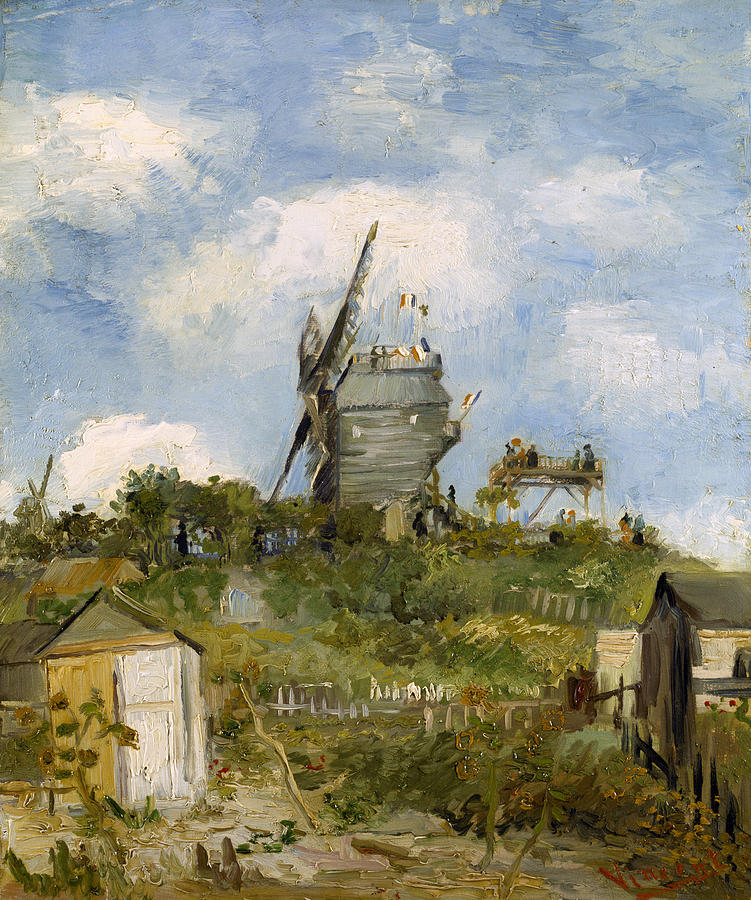 Le Moulin De Blute-fin, Montmartre, 1886 Painting by Vincent van Gogh
