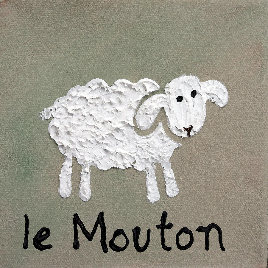 Sheep Painting - le Mouton by Maura Satchell