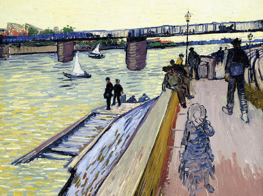 Vincent Van Gogh Painting - Le Pont de Trinquetaille by Vincent van Gogh