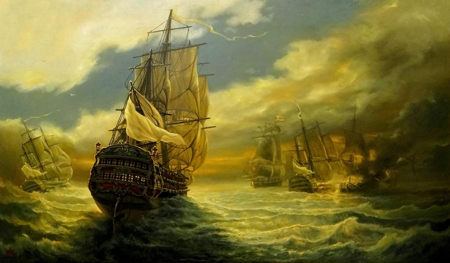 Ship Painting - Le Saint Michel by Paul Armesto