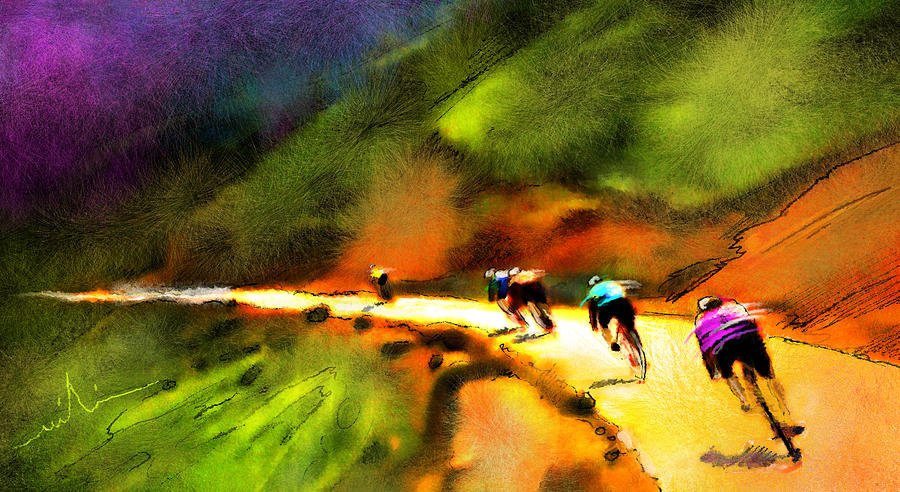 Sports Painting - Le Tour de France 02 by Miki De Goodaboom