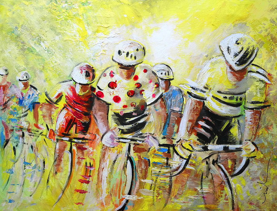 Sports Painting - Le Tour de France 07 Acrylics by Miki De Goodaboom