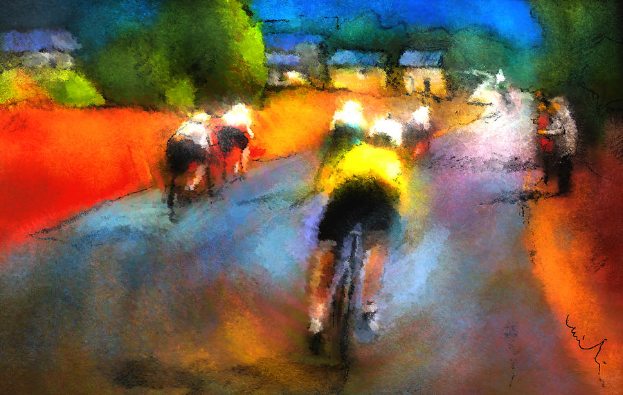 Le Tour de France 14 Painting by Miki De Goodaboom