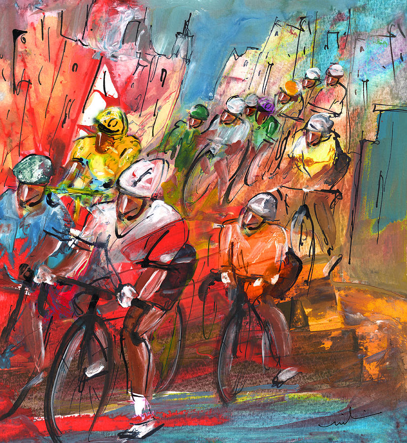 Le Tour De France Madness 04 Painting by Miki De Goodaboom