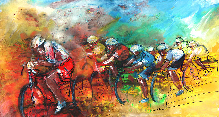Le Tour De France Madness 05 Painting by Miki De Goodaboom