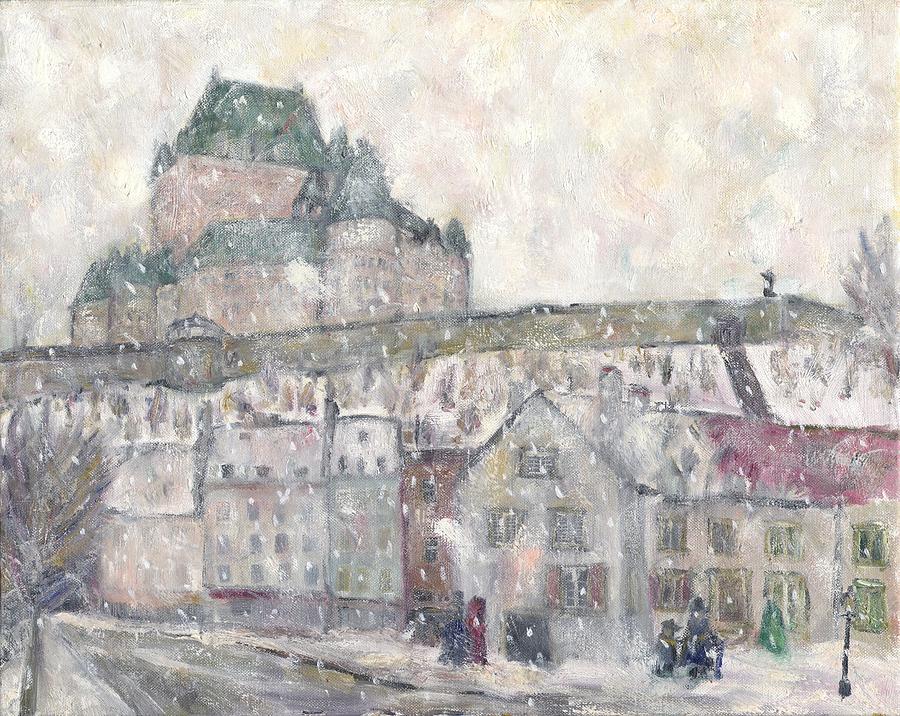Le vieux Quebec Painting by David Dossett