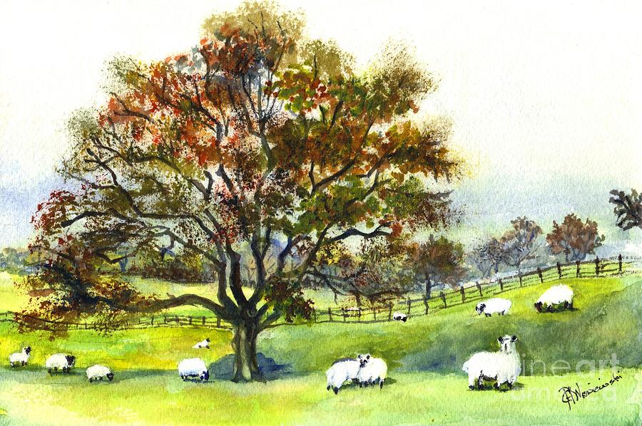Sheep Painting - Lead My Way by Carol Wisniewski