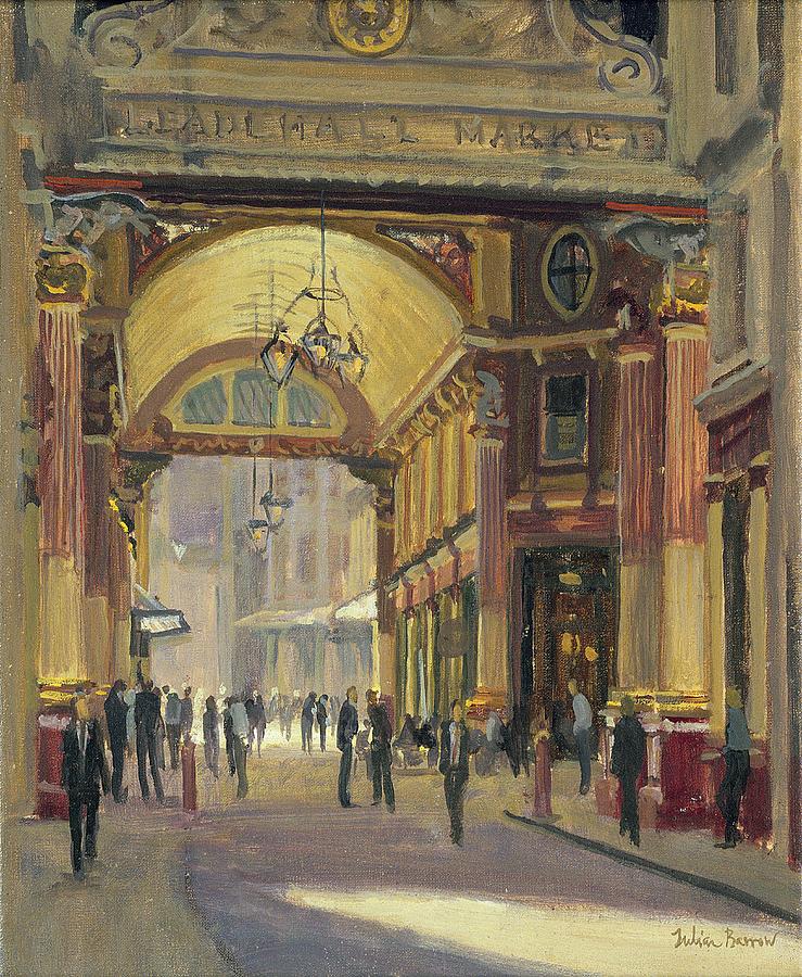 Victorian Architecture Photograph - Leadenhall Market - The Crossroads Oil On Canvas by Julian Barrow