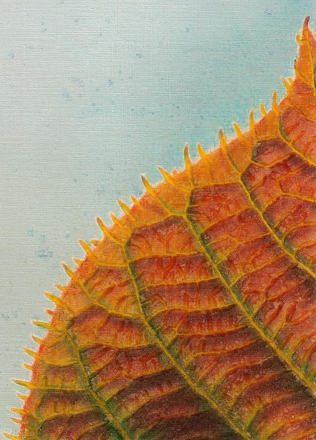 Leaf Against the Sky Painting by Cara Frafjord