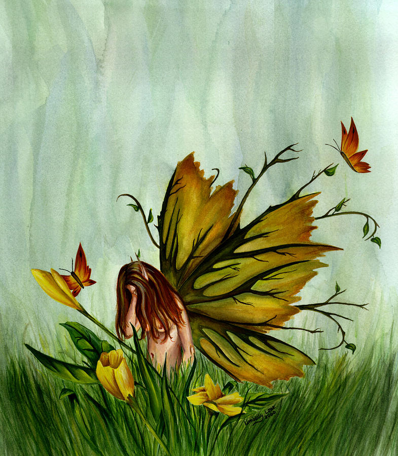 Leaf Fairy Painting by Kim Wild - Fine Art America