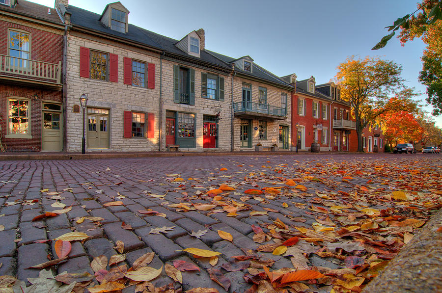 Leaf Litter on Main Street Photograph by Steve Stuller