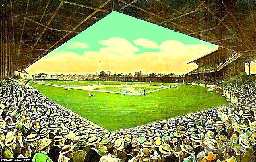 League Park Stadium In Cleveland Oh Around 1915 Painting by Dwight Goss