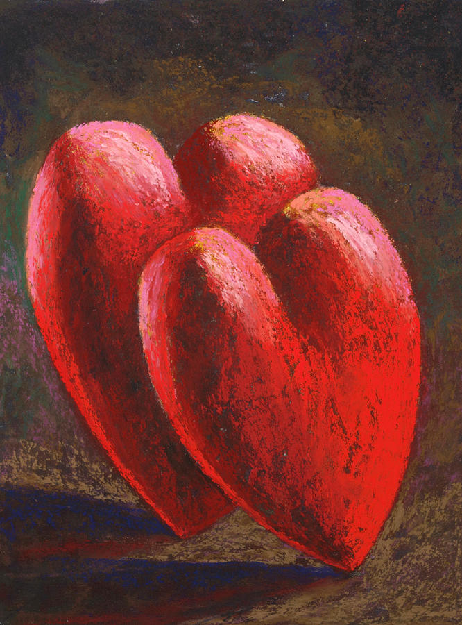 Hearts Painting - Lean on Me by Garry McMichael