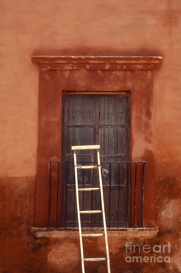 Leaning Ladder San Miguel de Allende Mexico Photograph by John  Mitchell