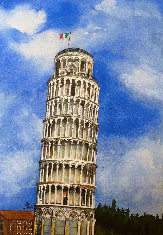 Leaning Tower of Pisa Painting by Michal Madison