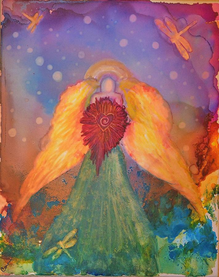 Leannas Angel  Painting by Carmela  Sanchez 