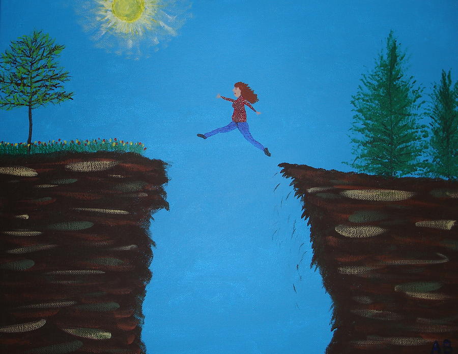 Leap of Faith Painting by Angie Butler