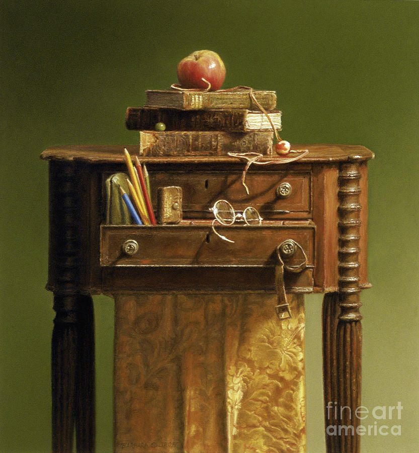 Leather Bound Painting by Barbara Groff