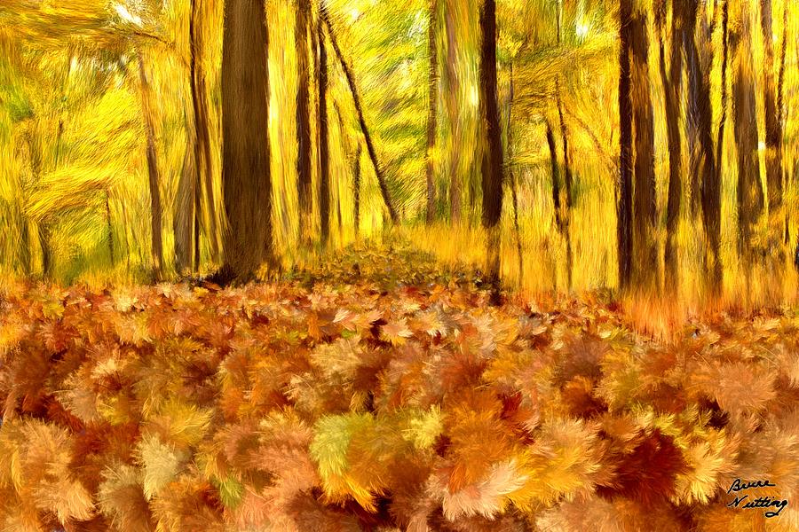 Tree Painting - Leaves in the Forest by Bruce Nutting