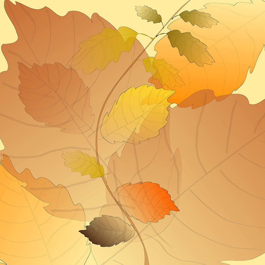 Leaves Digital Art by Mary Bedy