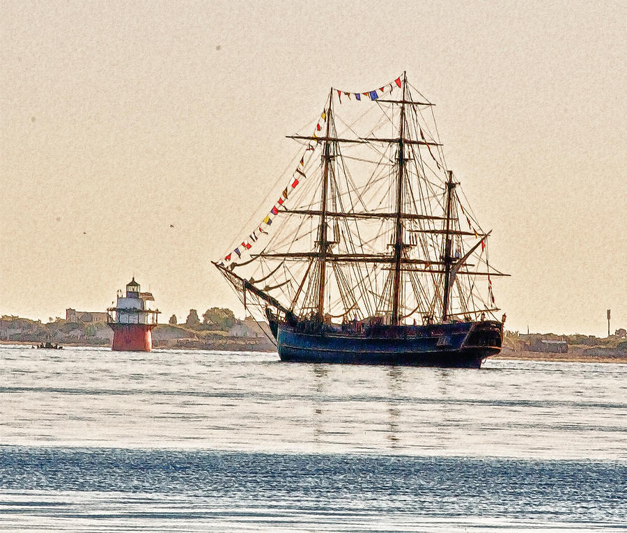 Leaving Plymouth Harbor Photograph by Constantine Gregory