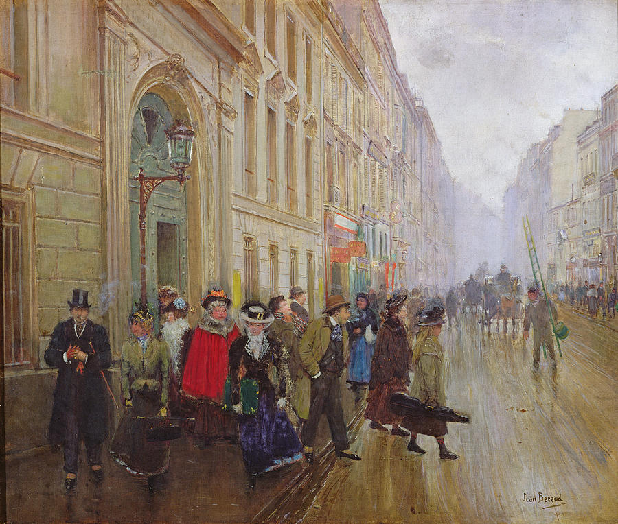Music Photograph - Leaving The Conservatoire, 1899 Oil On Canvas by Jean Beraud