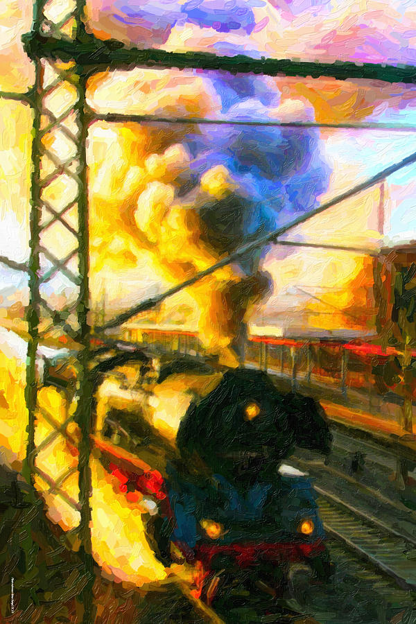 Leaving the Station Digital Art by Chuck Mountain
