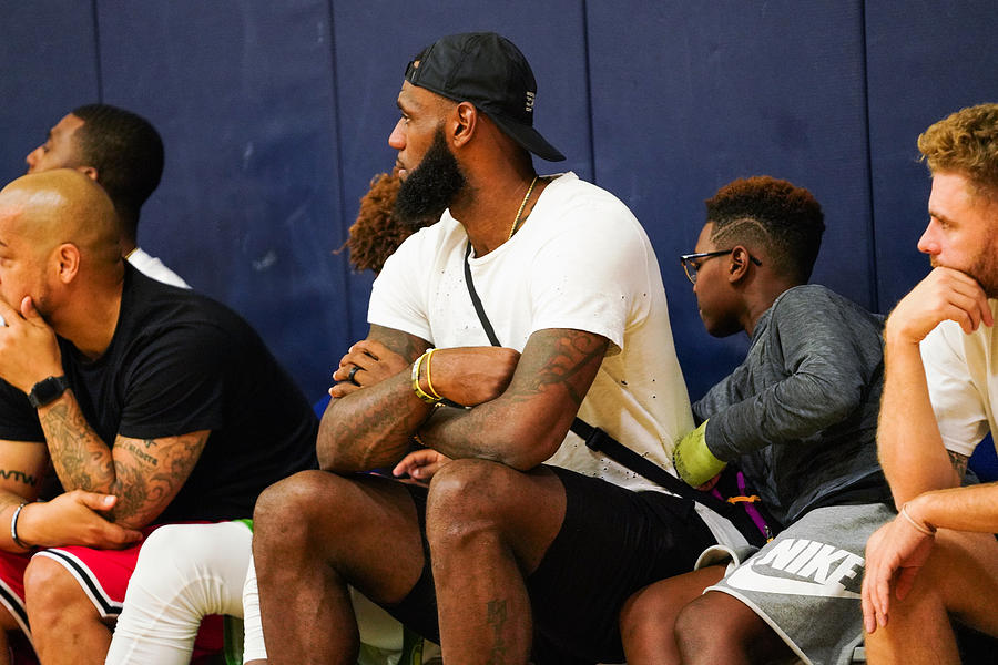 LeBron James and Dwyane Wade Watch Zaire Wades AAU game Photograph by Cassy Athena