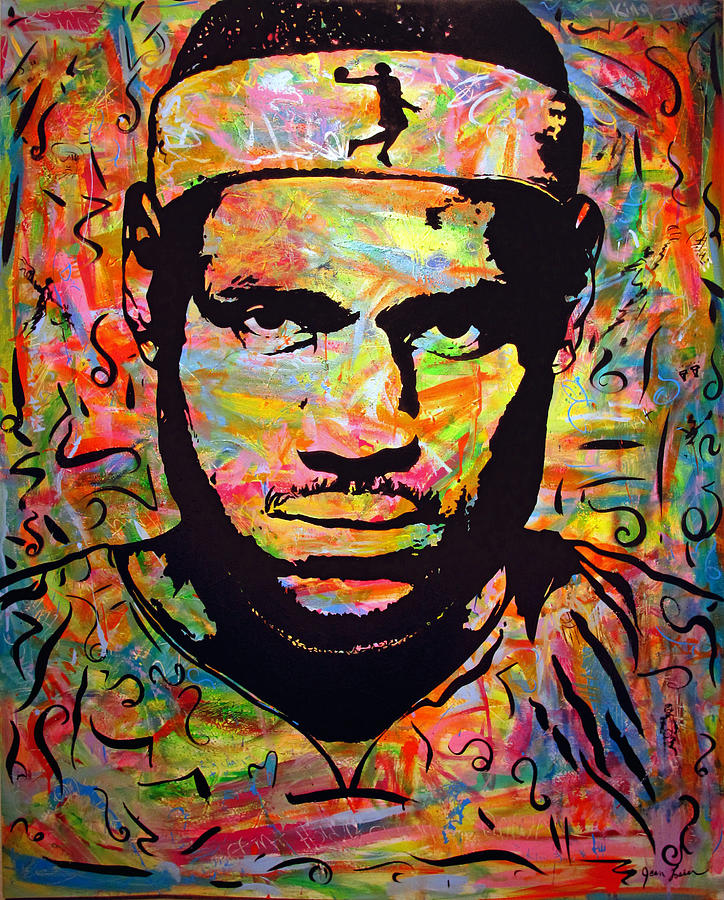 Miami Heat Painting - Lebron James by Jean P Losier