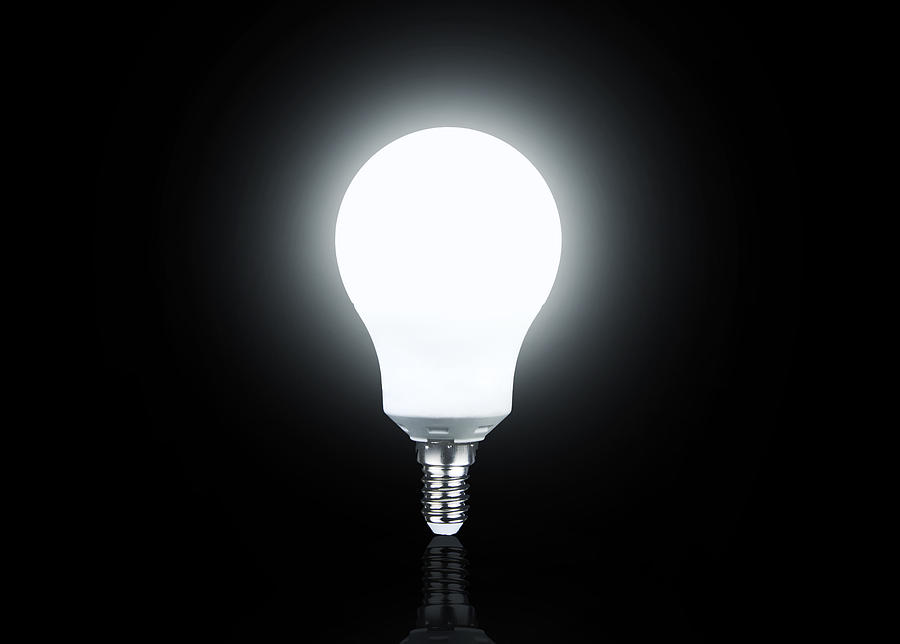 Led light bulb isolated Photograph by Atakan