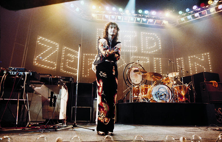 Led Zeppelin Lights 1975 Color Photograph by Chris Walter