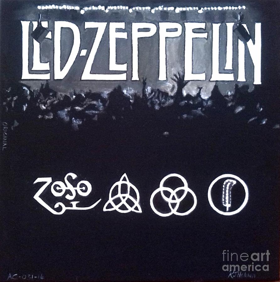 Led Zeppelin Painting by Richard John Holden RA