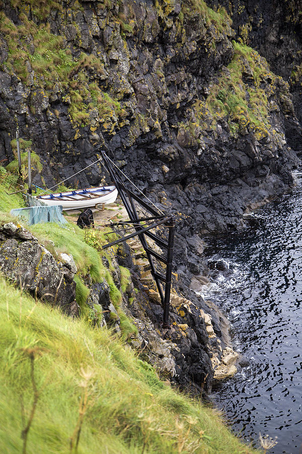 Inspirational Photograph - Ledge Boat Carrick-a-Rede Northern Ireland by Betsy Knapp