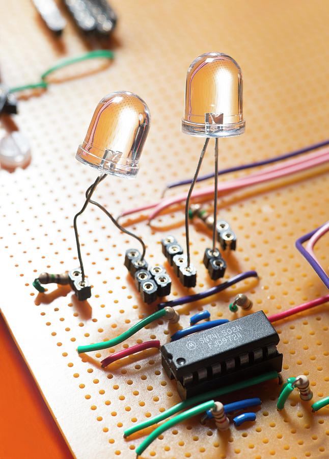 Leds On Circuit Board By Cordelia Molloyscience Photo Library 3876